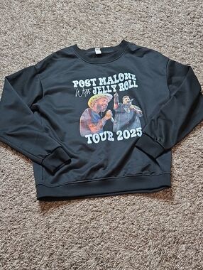 Post Malone Jelly Roll The Big Ass Stadium Tour Medium Sweatshirt Sweater Top